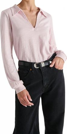 Nation Ltd Kimberley Polo Tee In Blush