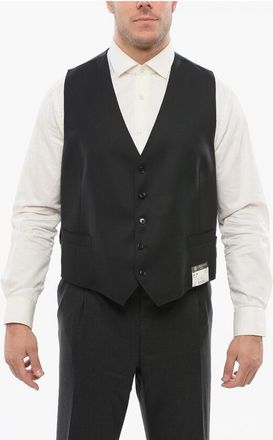 Corneliani Cool Wool Vest with Half-Belt size 58