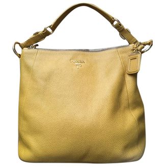 Prada Yellow Shoulder Bag Size L
