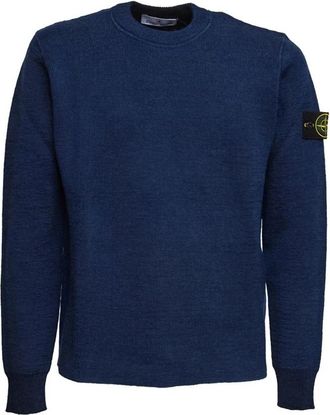 Stone Island Ronde hals knitwear - Heren - Ronde hals truien - Blauw - S - Truien & Vesten