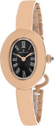 Christian Van Sant Womens Anora Black Dial Watch