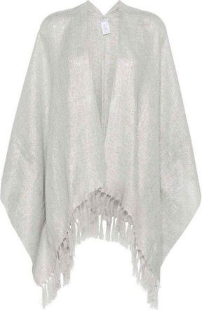 Brunello Cucinelli Light Grey Linen Blend Scarf, Brand Size OS (US Size OS)