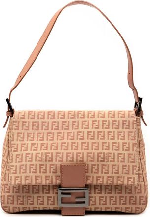 Fendi Borsa a spalla Mamma Forever in tela con motivo Zucchino 2000-2010 - Marrone