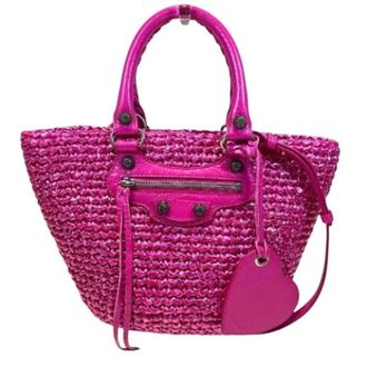 Balenciaga Pre-owned Vintage Nylon Schoudertas - Dames - Vintage Handtas - Roze - ONE Size - Nylon - Vintage
