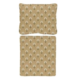 Ballard Designs Replacement Seat and Back Cushion Set with Zipper - 25x47.5 - Box Edge, Montrose Taupe - Ballard Designs