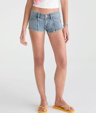 A&eacute;ropostale Super Low-Rise Micro Denim Shorts