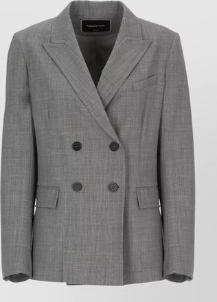 Fabiana Filippi wool blazer peak lapel single breast pocket
