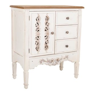 Wanderlust Deco Recibidor De Madera Blanco 70x36x80