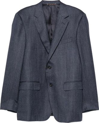 Canali Herringbone-pattern Notch-lapels Jacket
