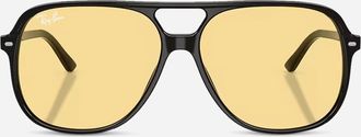 Ray-Ban Men s Bill Sunglasses Polished Black / Yellow