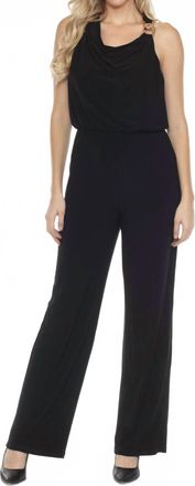 Joseph Ribkoff Womens Cowl Neck Blouson Jumpsuit In Black