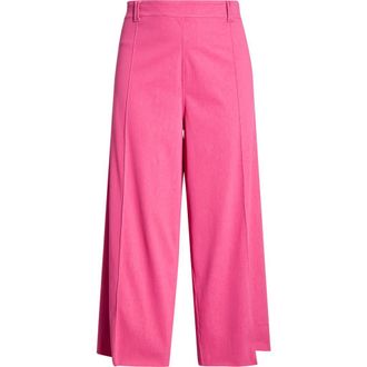 Lyss&eacute; Erin Pintuck Pleat Wide Leg Jeans in Hot Pink at Nordstrom, Size 2 X