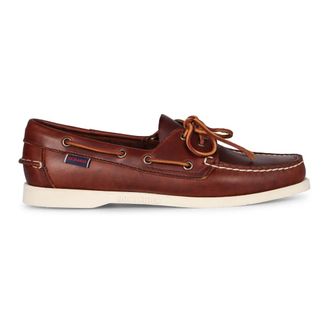 Sebago Sailor Shoes, female, Brown, Size: 6 1/2 US Docksides Portland Waxed Boat Shoes