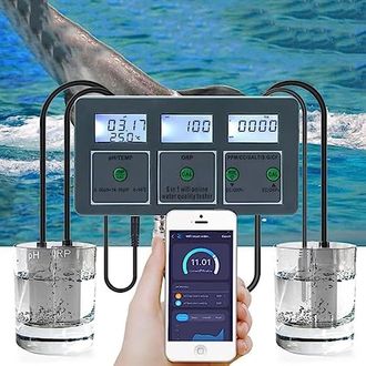 OEM Monitor Inteligente De Calidad Del Agua Wi-fi, Registrador De Datos Profesional 8 En 1 Para Ph, Temperatura, Tds, Salinidad, Gravedad Espec&iacute;fica, Cond