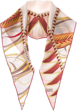 Ferragamo Ferragamo Butterflies Print Silk Scarf