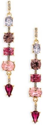 Cara Crystal Linear Drop Earrings in Purple/Multi at Nordstrom Rack
