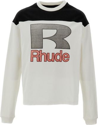 Rhude Black / White Racing Long Sleeve T-Shirt