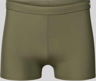 Calvin Klein Underwear Slim Fit Bade-Trunks mit Logo-Detail in Khaki, Gr&ouml;&szlig;e XL