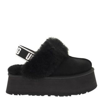UGG Funkette Slipper - Dames - Pantoffels - Zwart - 39 EU - Wol - Schoenen