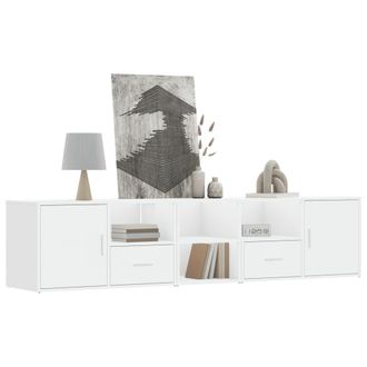 Berkfield Home Corner Cabinet White 200x40x45 cm Engineered Wood | Size: 200 x 40 x 45 cm
