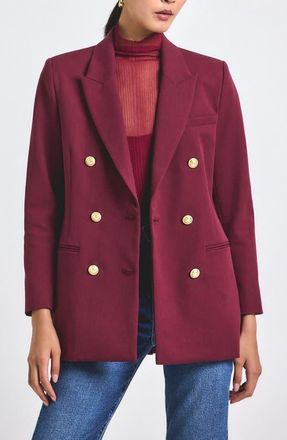 Derek Lam Walter Double Breasted Jacket in Bordeaux at Nordstrom, Size 00