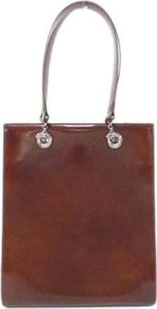Cartier Pre-owned Handbags, female, Brown, Size: ONE SIZE Pre-owned Vintage Leather Shoulder Bag