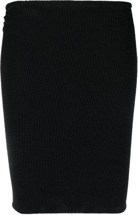 Hunza G crinkled-finish mini skirt - women - Lycra/Nylon - One Size - Black