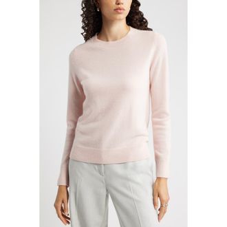 Nordstrom Cashmere Crewneck Sweater in Pink Dogwood at Nordstrom, Size Xx-Large
