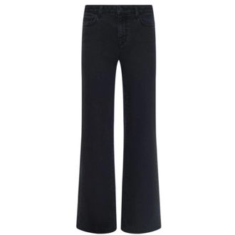 L'agence Jeans, Dames, Zwart, W25, Katoen, Scottie Wide-Leg Jean