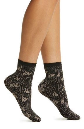 Orobl&ugrave; I Love First Class Quarter Socks in Flowers at Nordstrom