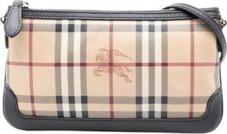 Burberry Pre-owned Cross Body Bags, female, Beige, Size: ONE SIZE Pre-owned Fabric Crossbody Bag