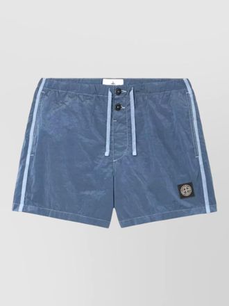 Stone Island logo patch swim shorts