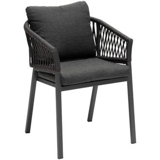 Hesperide Hesperide - Set di 2 poltroncine da giardino oriengo in alluminio antracite e grafite e rete intrecciata - Hespéride