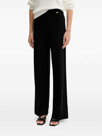 Fracomina studded wide trousers - Black
