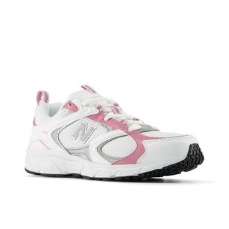 New Balance Sneaker NEW BALANCE 408, Damen, Gr. 41,5, rosa (wei&szlig;, silber metallic), Synthetik, Schuhe Sneaker, von dem New Balance 530 inspiriert