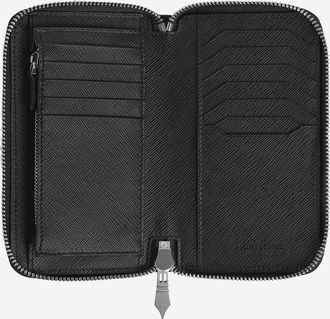 Montblanc Mens Embossed Leather Wallet Black & Cardholders