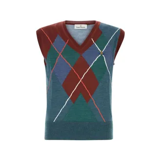 Vivienne Westwood Argyle Embroidered Sweater
