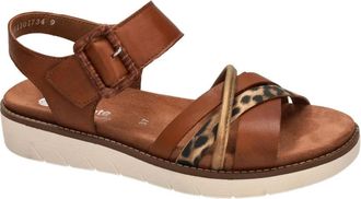 Remonte Schoenen, Dames, Bruin, 37 EU, Leer, D2043-24 Sandaal met gekruiste bandjes