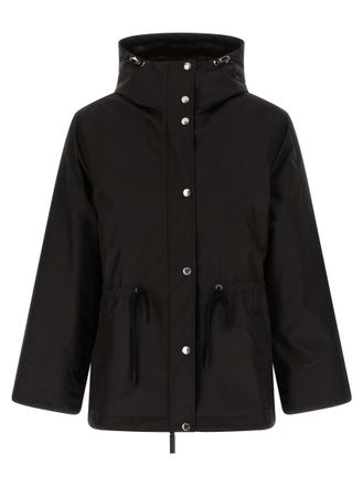 Yves Salomon Black Solid Hood Jacket
