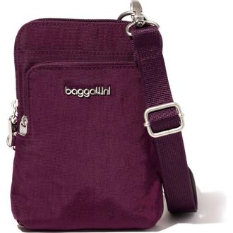 Baggallini Securtex Anti-Theft Activity Small Crossbody Bag in Mulberry at Nordstrom