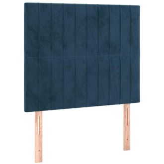 vidaXL Cabeceros 2 Unidades De Terciopelo Azul Oscuro 90x5x78/88 Cm Vidaxl