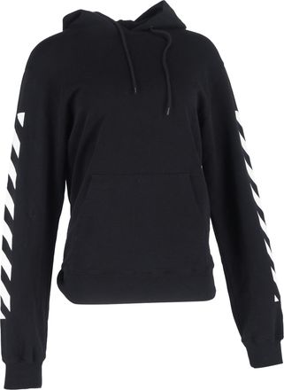 Off-white Diag Arrow Slim Hoodie in Black Cotton