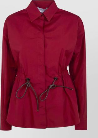 Max Mara tazzina cotton popeline shirt collared waist