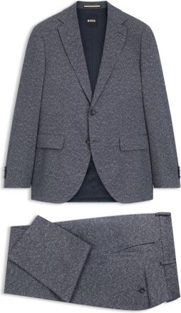 BOSS Two-piece regular-fit suit in stretch boucl&eacute;