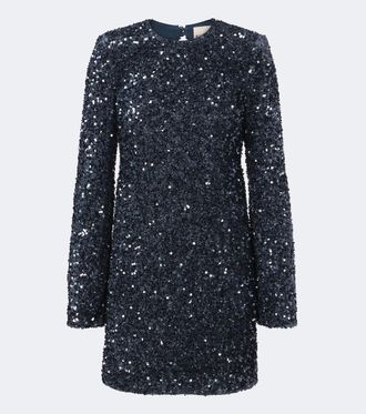 Alemais Al&eacute;mais Ellie sequined open-back minidress
