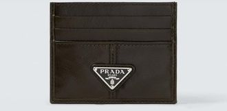 Prada Logo leather card holder