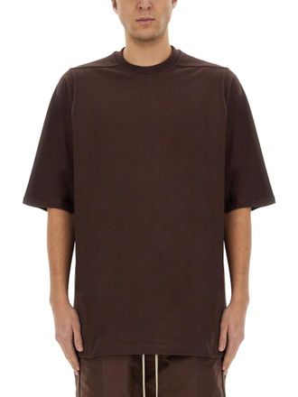 Rick Owens Brown Crew Neck T-Shirt