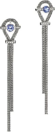 John Hardy Icon Tanzanite and Diamond Drop Earrings in Silver at Nordstrom