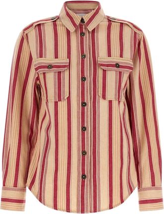 Isabel Marant Gelva Striped Cotton Shirt - female - Marant &eacute;toile - Shirts - Multicolor - S - Blouses & Shirts