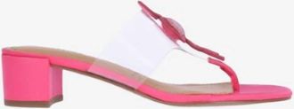 J. Rene&eacute; Womens Bonaire Thong Sandals In Clear/pink Shantung